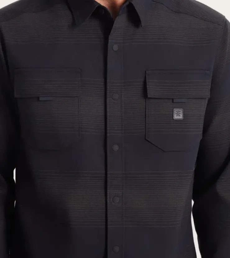 Roark Diablo Long Sleeve Flannel DarkNavyStripes Sale
